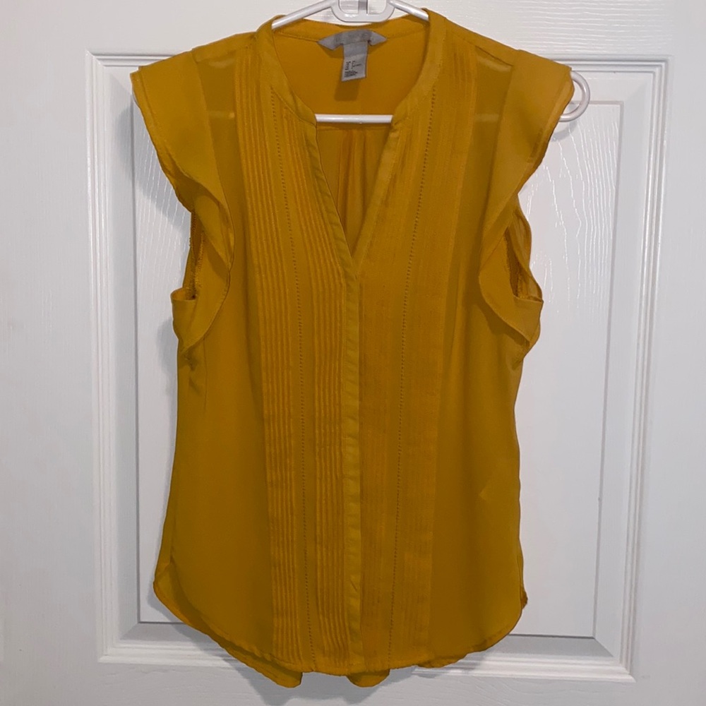 H &M Mustard Blouse